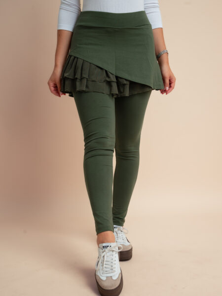 HLAČNA SUKNJA DANEJA OLIVNA