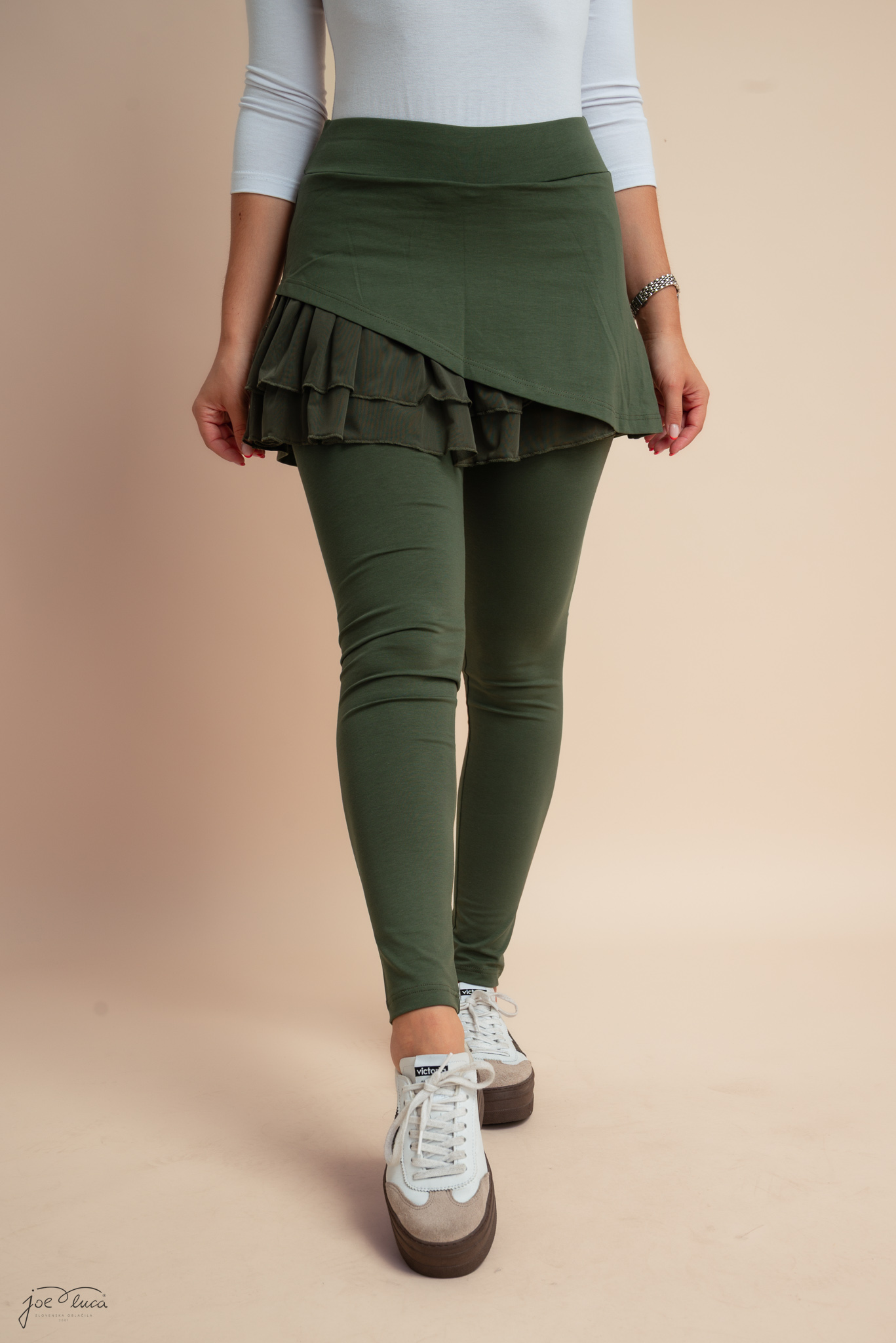 HLAČNA SUKNJA DANEJA OLIVNA